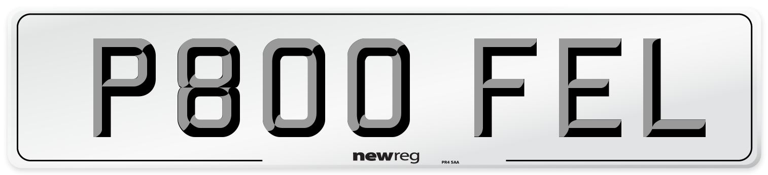 P800 FEL Number Plate from New Reg